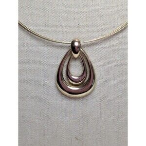 Napier Double Teardrop Gold Tone Necklace